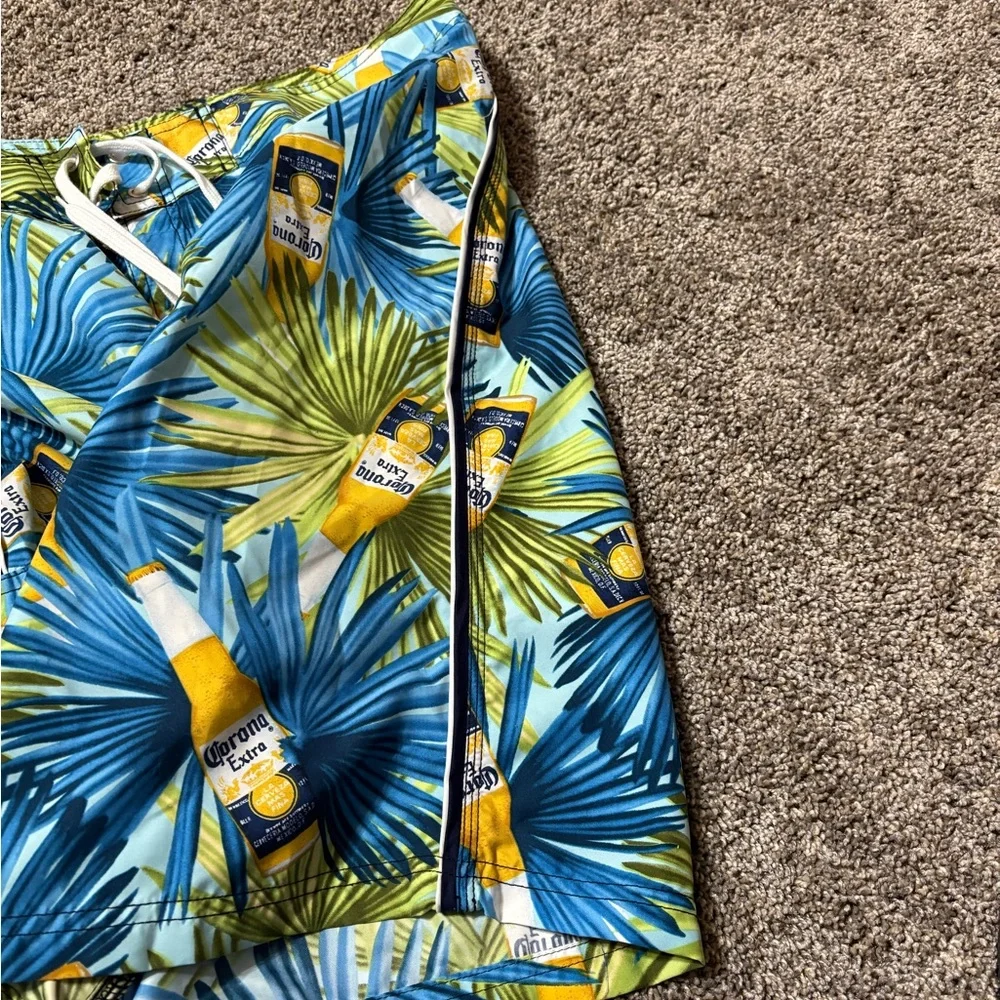 Corona swim trunks Extra‎ Beer Logo Board Shorts Mens Trunks Size 38 Drawstrings
